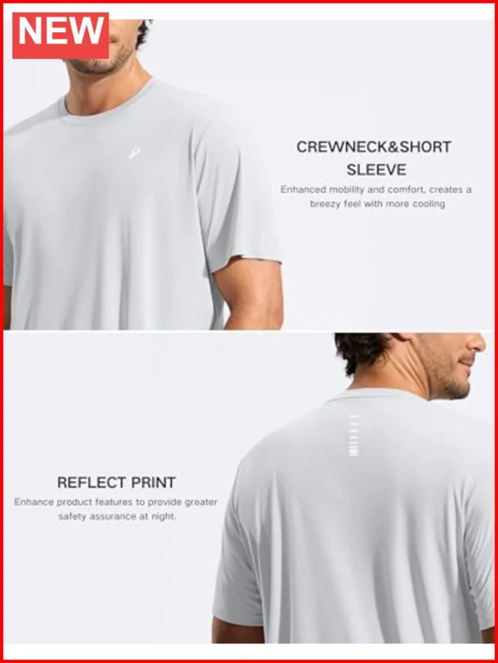 Men's UPF 50+ Rashguard Swim Shirt Quick Dry Lightweight Short Sleeve Sun